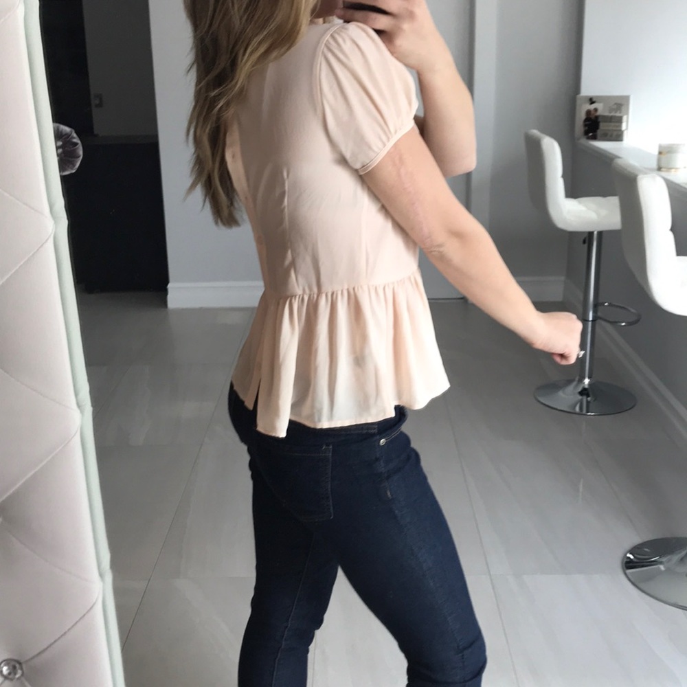 Ruffle Back Button Down - Picture 2 of 6